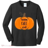 Happy Fall Y'all Pumpkin  Kids Long Sleeve Shirt thumb 0