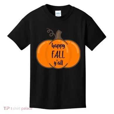 Happy Fall Y'all Pumpkin  Kids T-Shirt