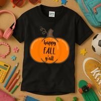Happy Fall Y'all Pumpkin  Kids T-Shirt thumb 3