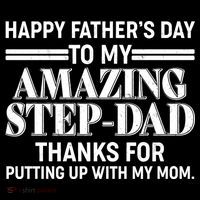Happy Father's Day Amazing Step Dad USA-Made Doggie Bandana thumb 2