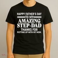 Happy Father's Day Amazing Step Dad T-Shirt thumb 3