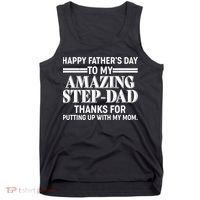 Happy Father's Day Amazing Step Dad Tank Top thumb 0