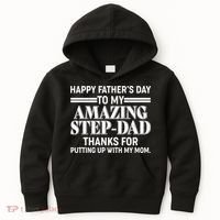 Happy Father's Day Amazing Step Dad Kids Hoodie thumb 0