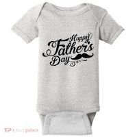 Happy Father's Day Fancy Mustache  Baby Bodysuit thumb 0