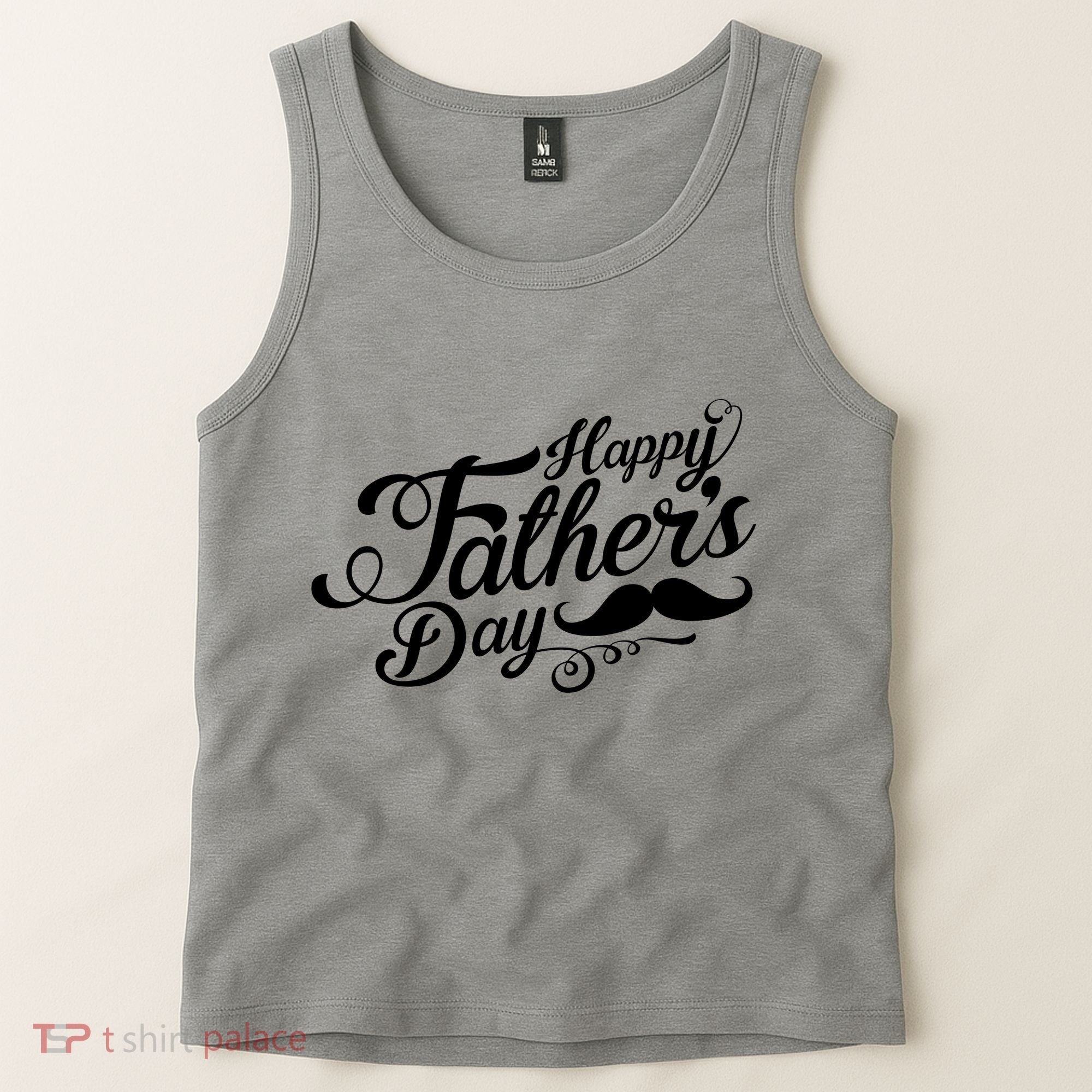 Happy Father's Day Fancy Mustache  Tank Top