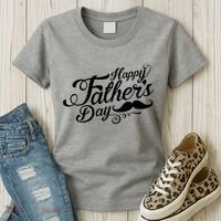 Happy Father's Day Fancy Mustache  Women's T-Shirt thumb 3