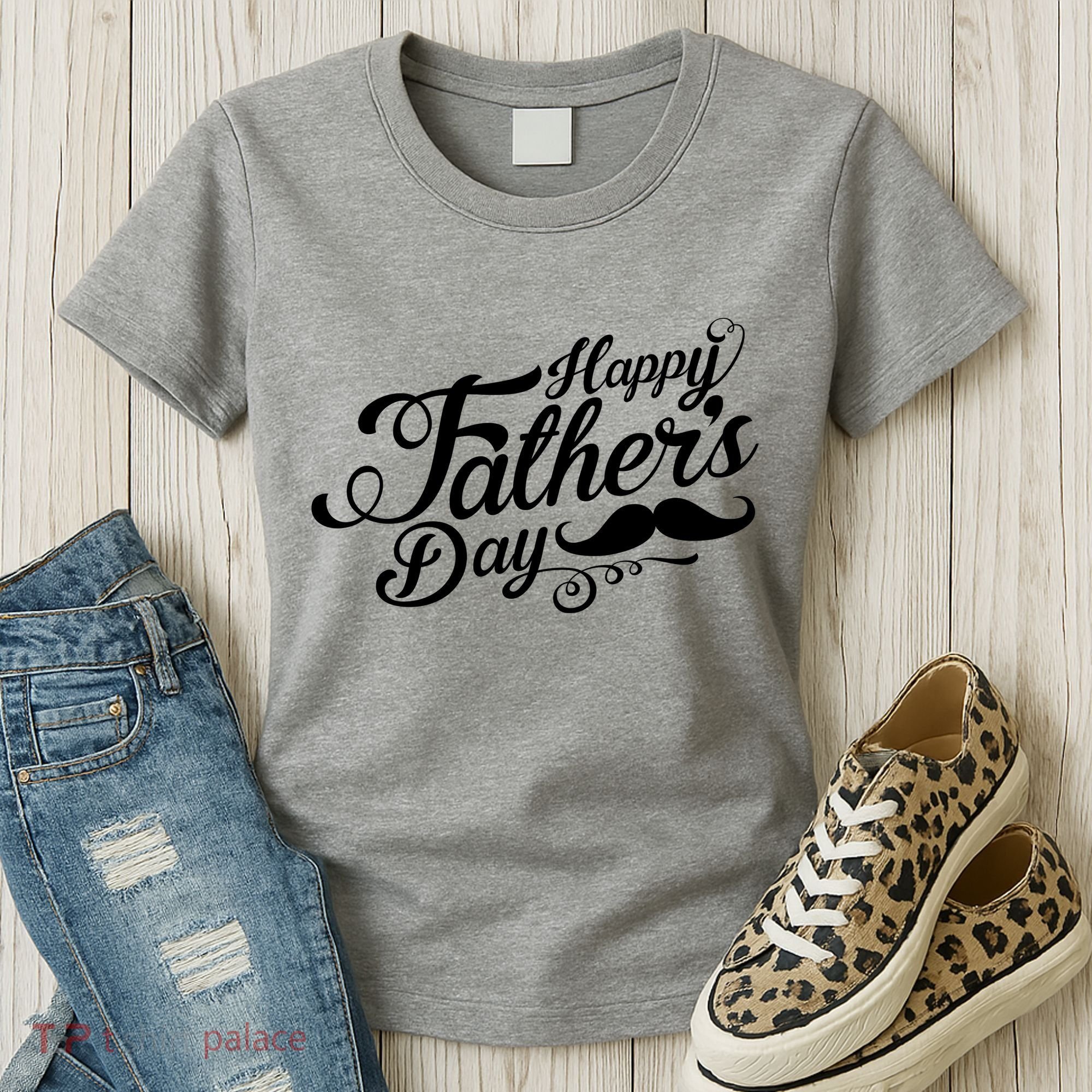 Happy Father's Day Fancy Mustache  Women's T-Shirt