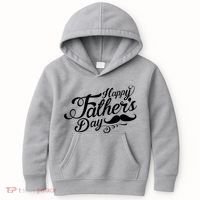Happy Father's Day Fancy Mustache  Kids Hoodie thumb 0