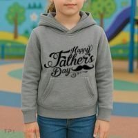 Happy Father's Day Fancy Mustache  Kids Hoodie thumb 3