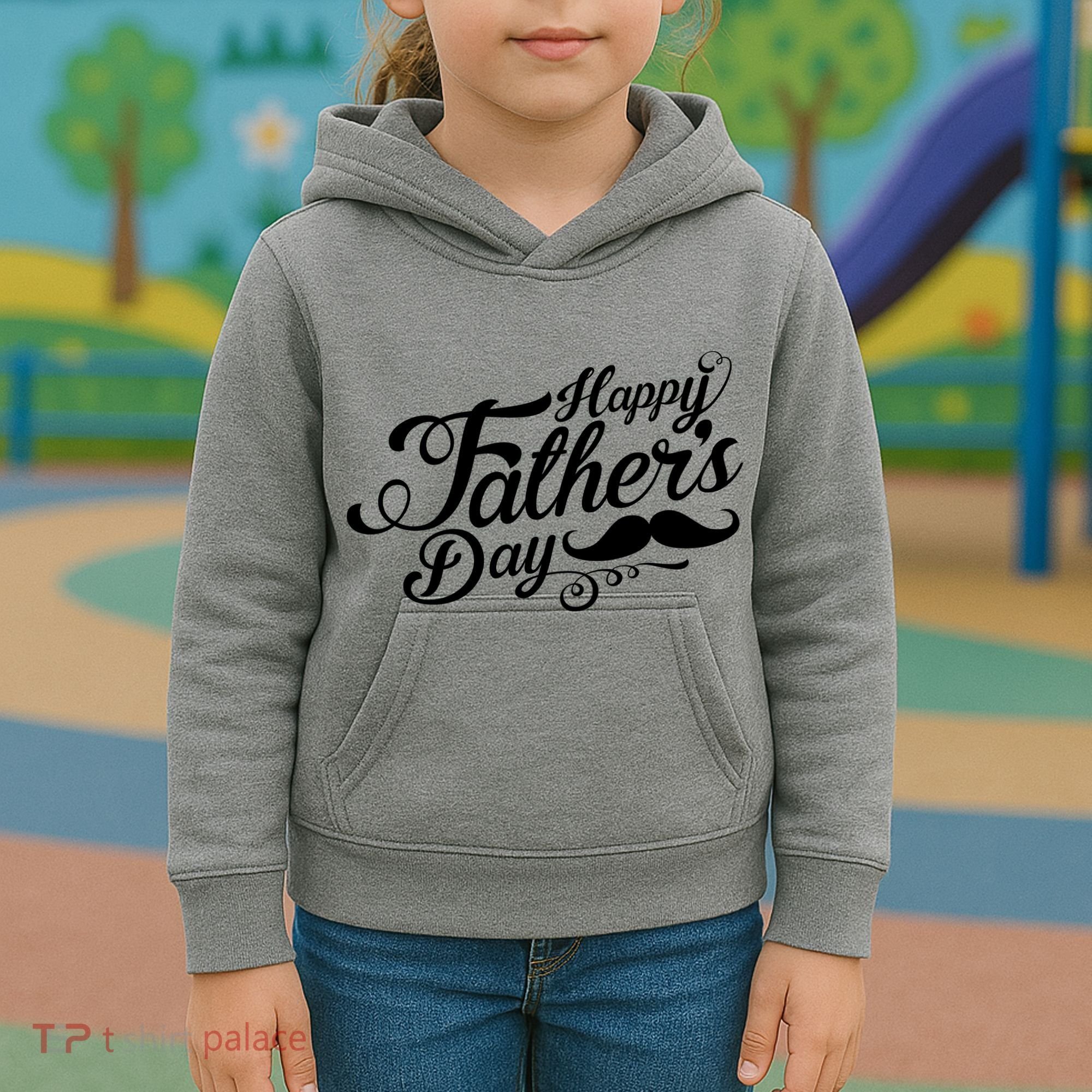 Happy Father's Day Fancy Mustache  Kids Hoodie