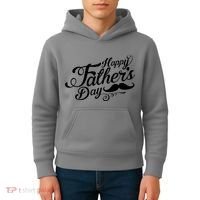 Happy Father's Day Fancy Mustache  Kids Hoodie thumb 4
