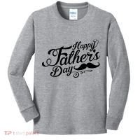 Happy Father's Day Fancy Mustache  Kids Long Sleeve Shirt thumb 0