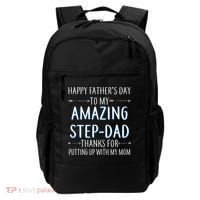 Happy Father's Day To My Amazing Step-Dad Backpack thumb 0