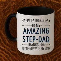Happy Father's Day To My Amazing Step-Dad Coffee Mug thumb 2