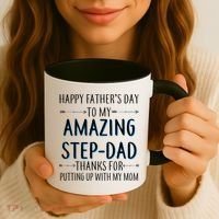 Happy Father's Day To My Amazing Step-Dad Coffee Mug thumb 3