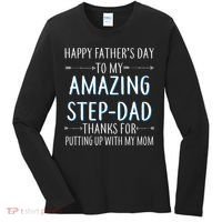 Happy Father's Day To My Amazing Step-Dad Women's Long Sleeve Shirt thumb 0