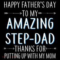 Happy Father's Day To My Amazing Step-Dad Women's T-Shirt thumb 6