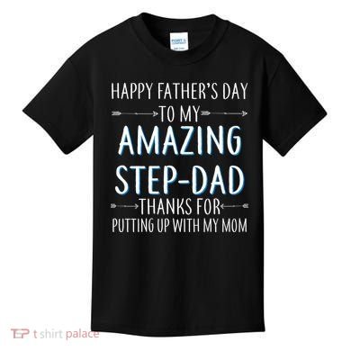 Happy Father's Day To My Amazing Step-Dad Kids T-Shirt