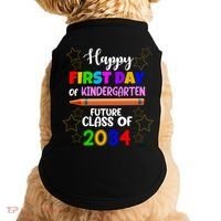 Happy First Day Of Kindergarten Future Class Of 2034 Doggie Tank thumb 0