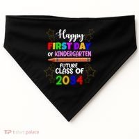 Happy First Day Of Kindergarten Future Class Of 2034 USA-Made Doggie Bandana thumb 0