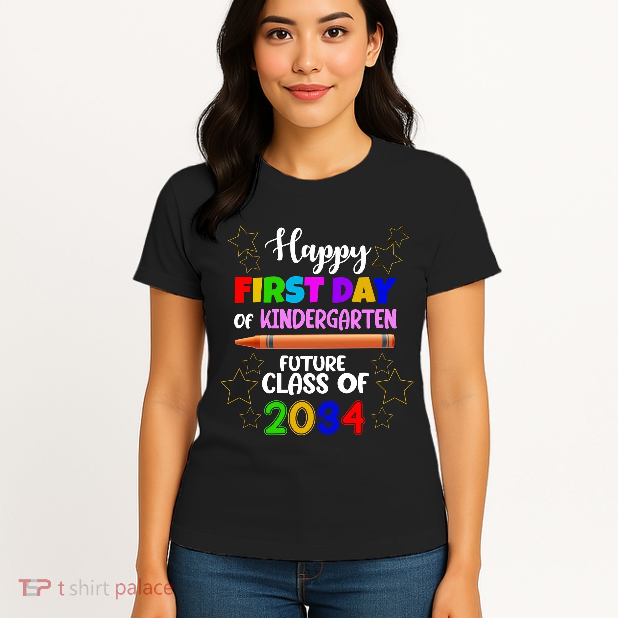 Happy First Day Of Kindergarten Future Class Of 2034 Women's T-Shirt