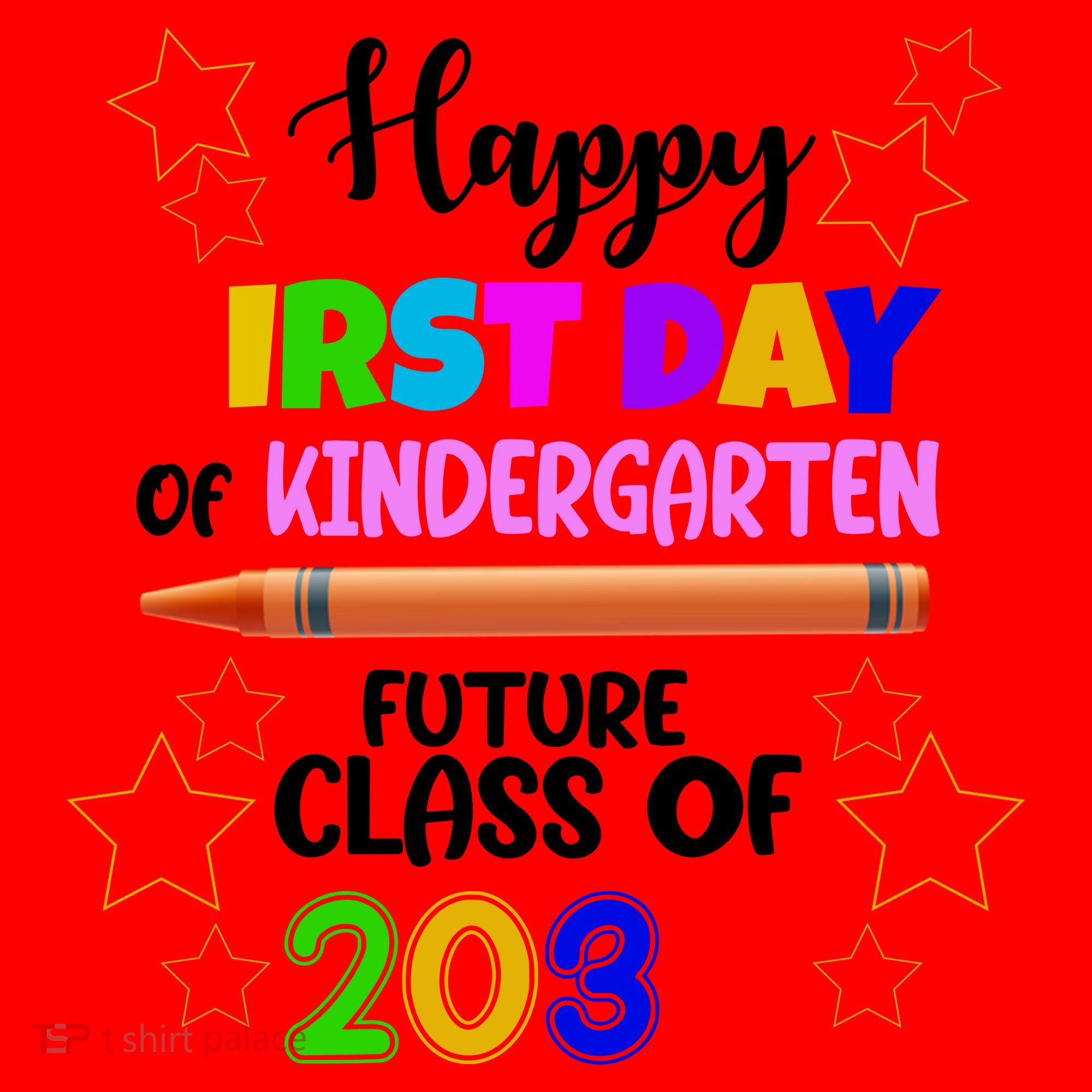 Happy First Day Of Kindergarten Future Class Of 2034 Santa Hat