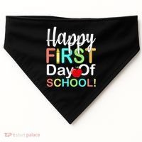 Happy First Day Of School USA-Made Doggie Bandana thumb 0