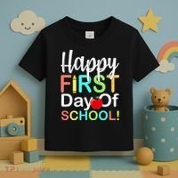 Happy First Day Of School Toddler T-Shirt thumb 3