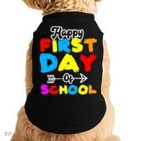 Happy First Day Of School Funny Back To School Doggie Tank thumb 0