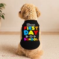 Happy First Day Of School Funny Back To School Doggie Tank thumb 2