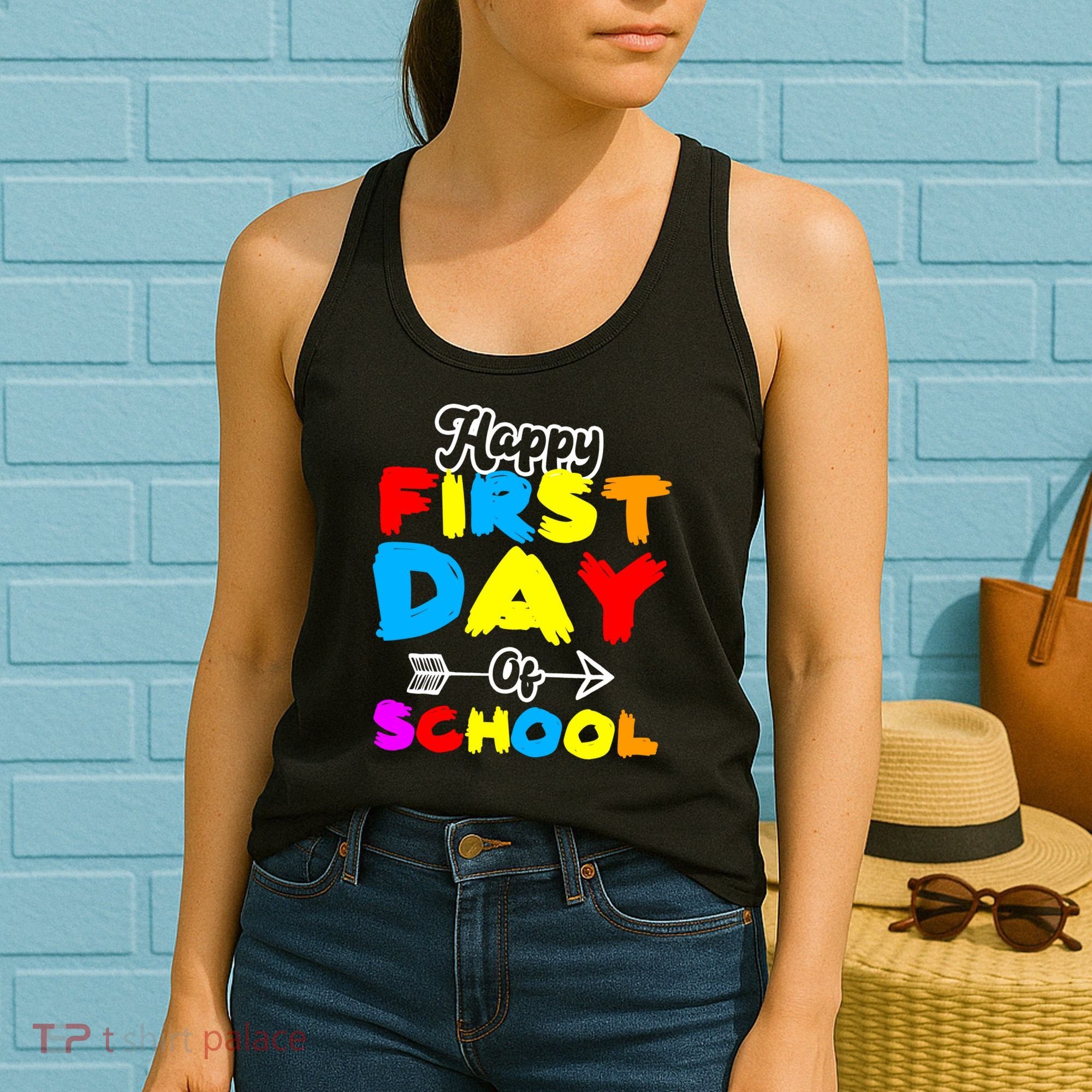 Happy First Day Of School Funny Back To School Women's Tank Top