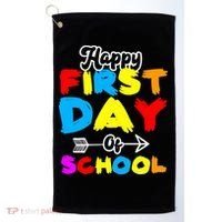 Happy First Day Of School Funny Back To School Golf Towel thumb 0