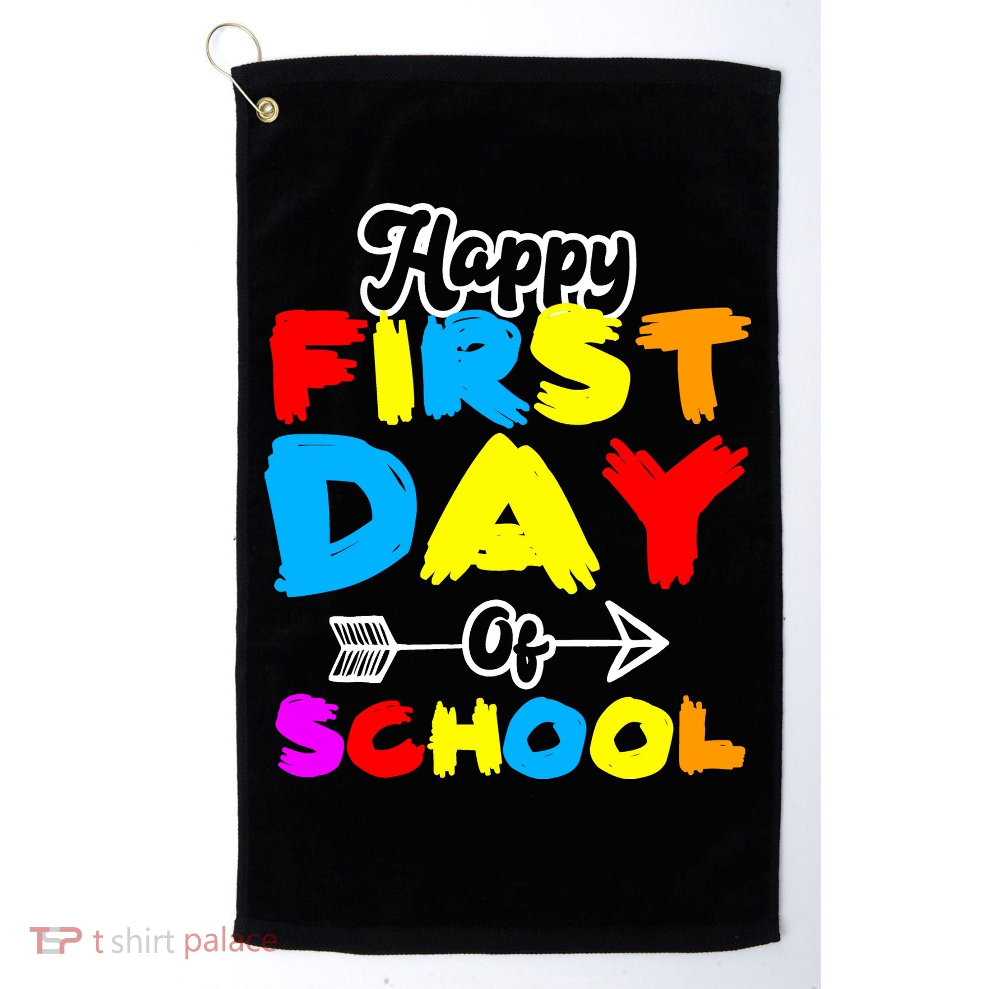 Happy First Day Of School Funny Back To School Golf Towel