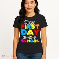 Happy First Day Of School Funny Back To School Women's T-Shirt thumb 4