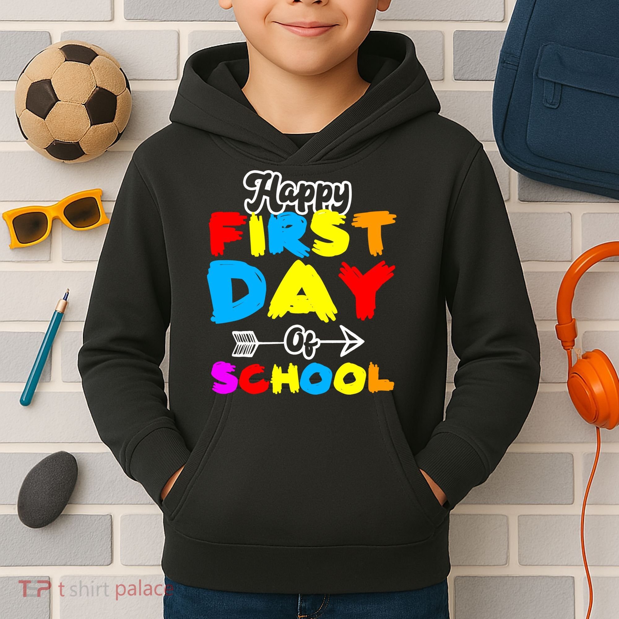 Happy First Day Of School Funny Back To School Kids Hoodie