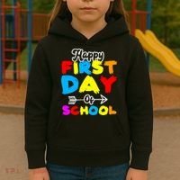 Happy First Day Of School Funny Back To School Kids Hoodie thumb 3