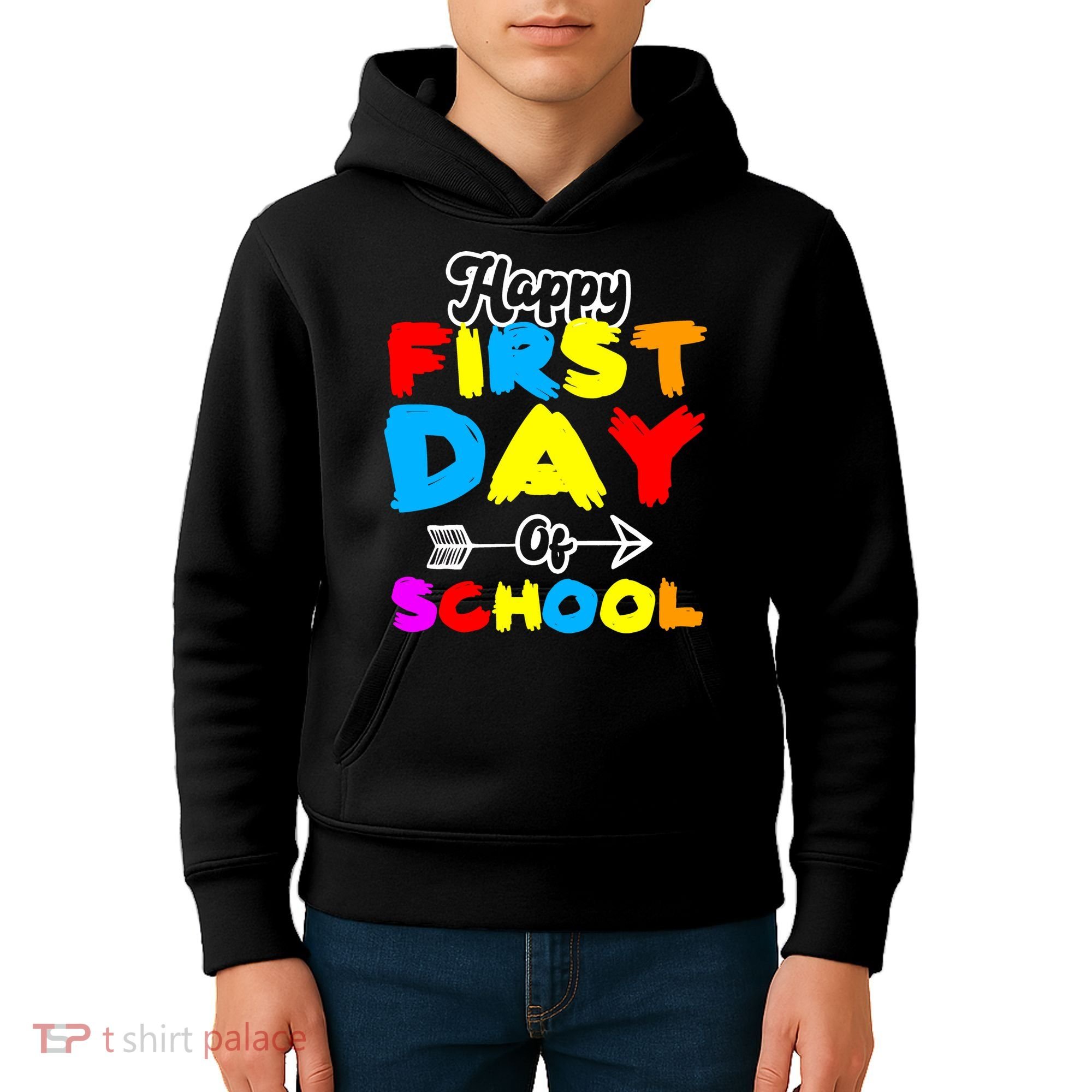 Happy First Day Of School Funny Back To School Kids Hoodie