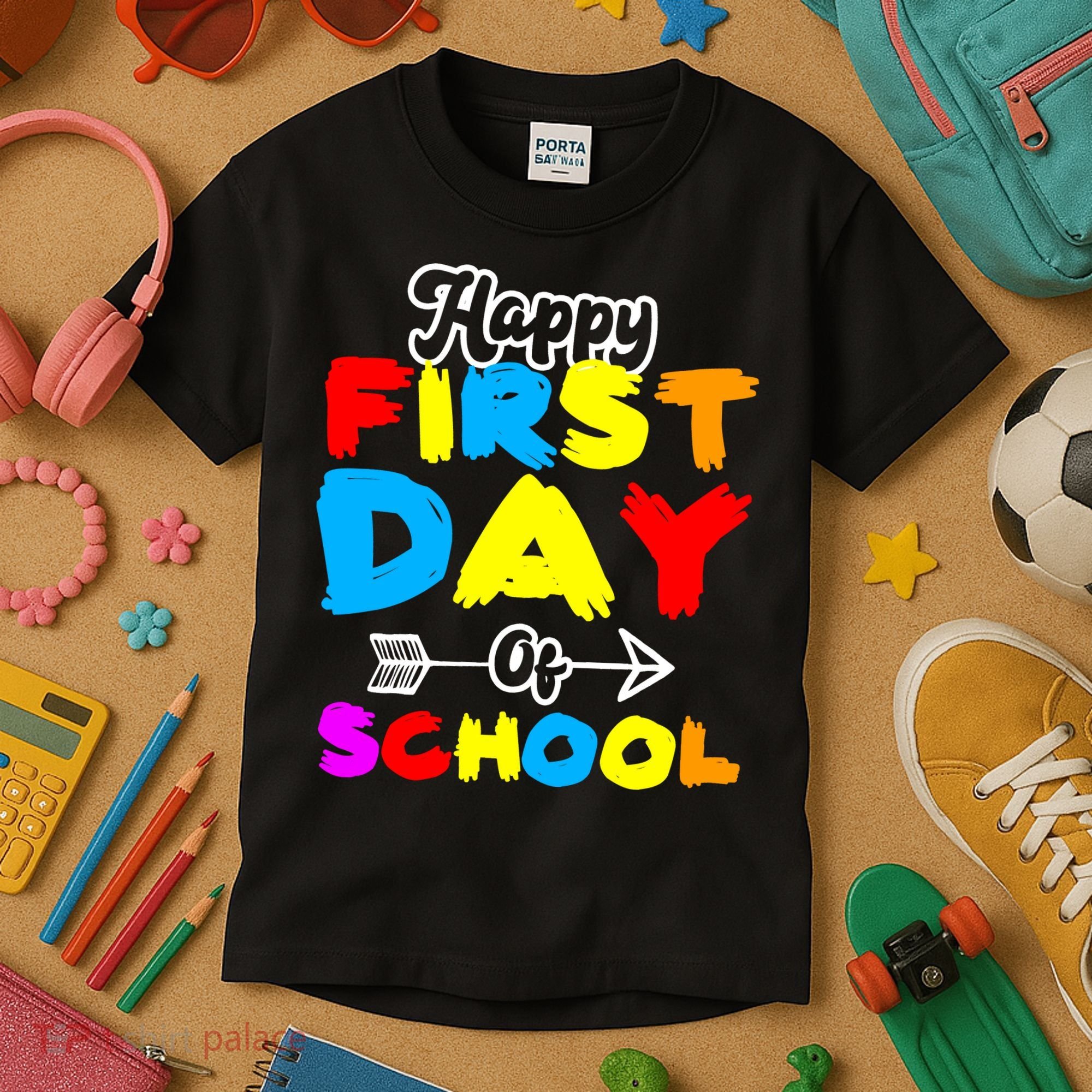 Happy First Day Of School Funny Back To School Kids T-Shirt