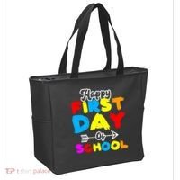 Happy First Day Of School Funny Back To School Tote Bag thumb 2