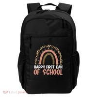 Happy First Day Of School Leopard Rainbow Backpack thumb 0