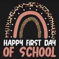 Happy First Day Of School Leopard Rainbow Mousepad thumb 1