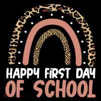 Happy First Day Of School Leopard Rainbow Ornament thumb 1