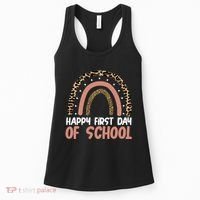 Happy First Day Of School Leopard Rainbow Women's Tank Top thumb 0