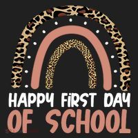 Happy First Day Of School Leopard Rainbow Hat thumb 2