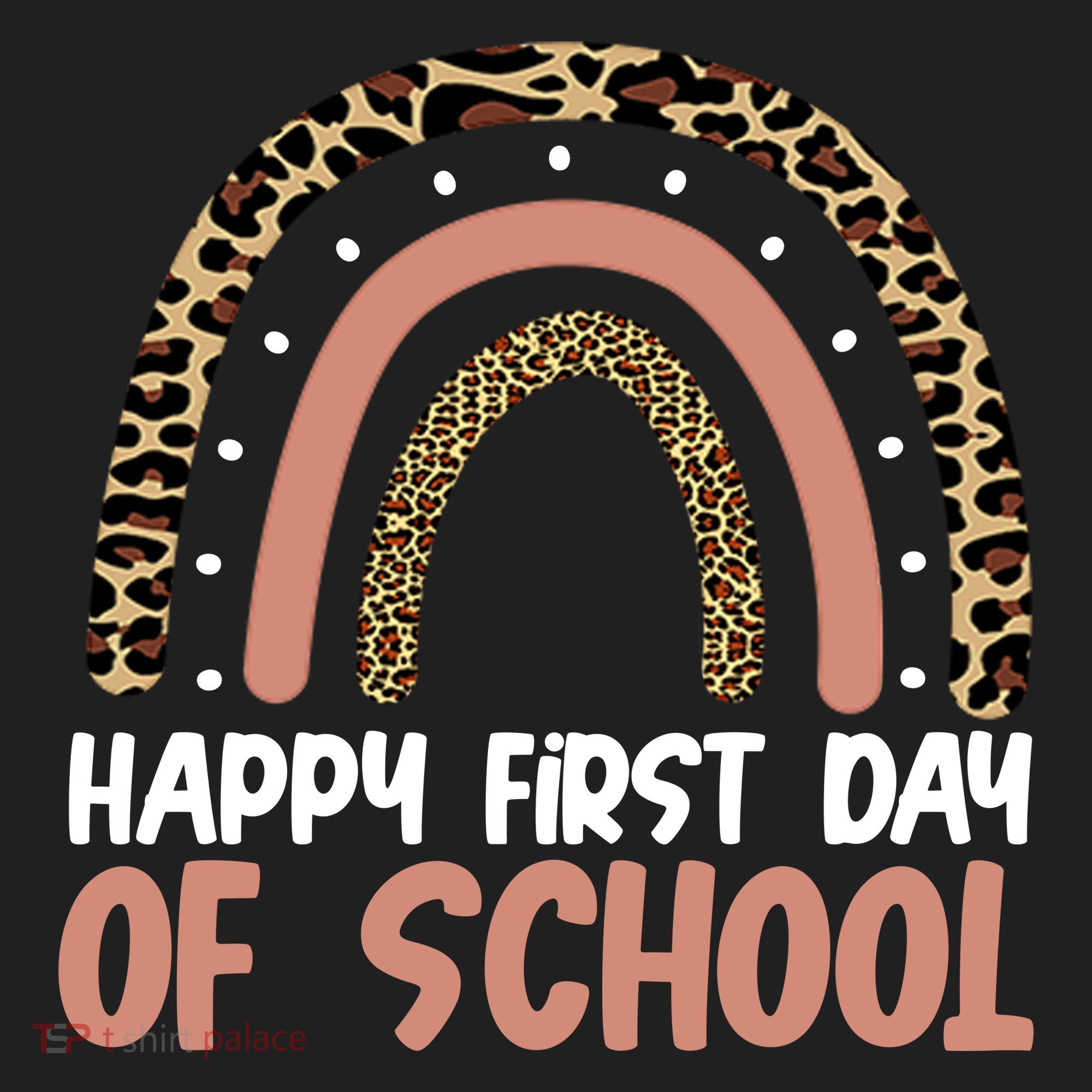 Happy First Day Of School Leopard Rainbow Hat