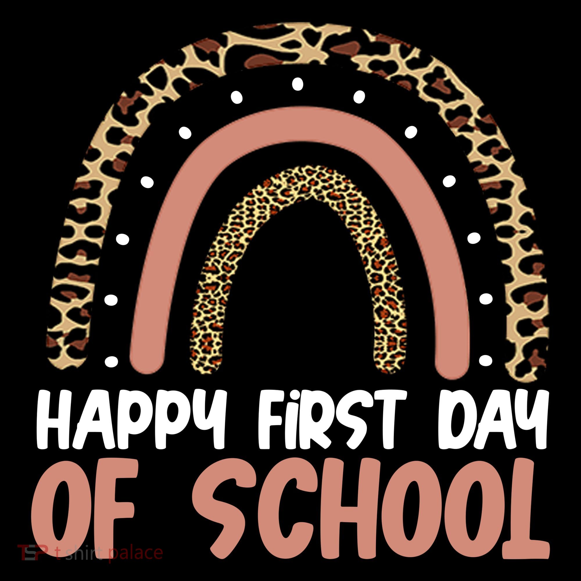 Happy First Day Of School Leopard Rainbow Tank Top