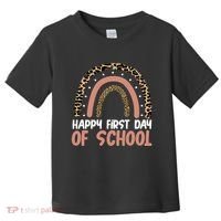 Happy First Day Of School Leopard Rainbow Toddler T-Shirt thumb 0
