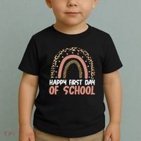 Happy First Day Of School Leopard Rainbow Toddler T-Shirt thumb 2