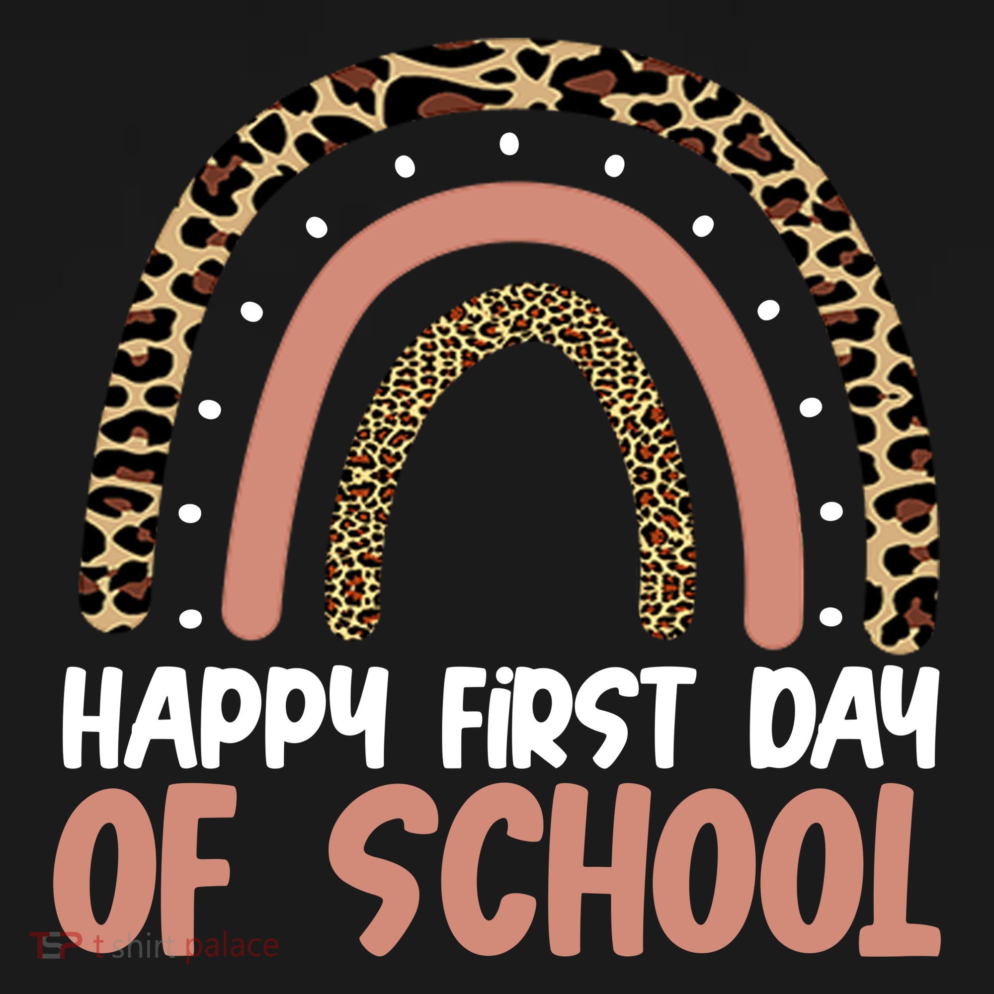 Happy First Day Of School Leopard Rainbow Women's Long Sleeve Shirt