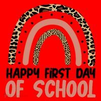 Happy First Day Of School Leopard Rainbow Santa Hat thumb 1